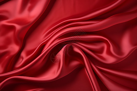光滑飘逸的红色丝绸图片