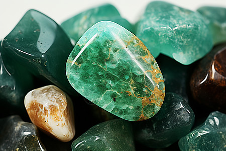 矿物宝石碧绿的玉石背景