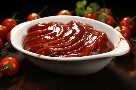 番茄酱的鲜美诱人背景图片