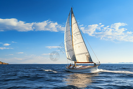 海面上的帆船背景