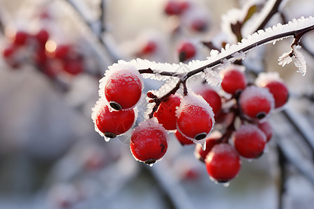冬日的红果图片