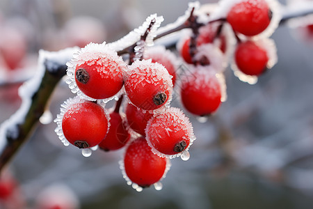 冰雪红果图片