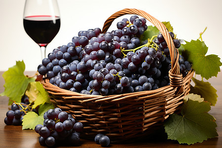 葡萄美酒背景图片