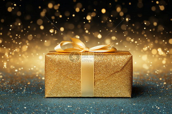 圣诞节黄金礼盒图片