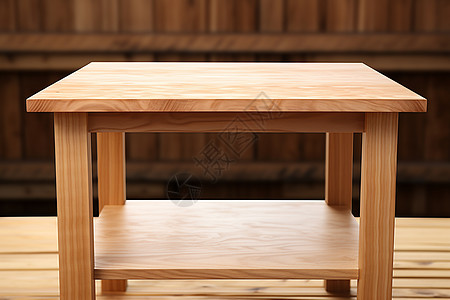 简洁的木质桌子背景图片