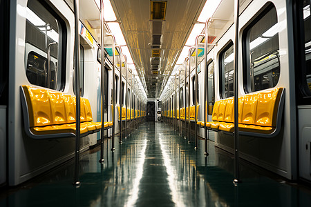 列车上空旷的座椅背景图片