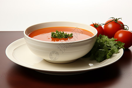 碗里的番茄汤图片