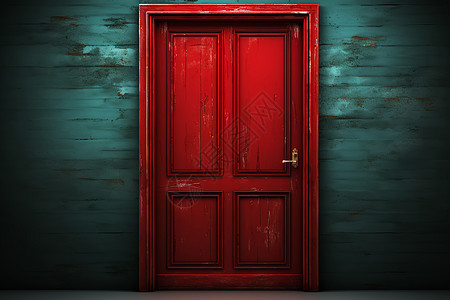 红色的门背景图片