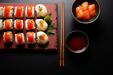 美味的寿司套餐图片