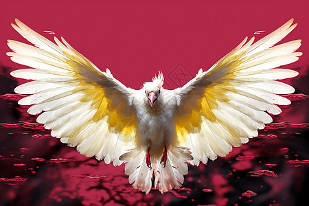自由翱翔的秃鹰背景图片