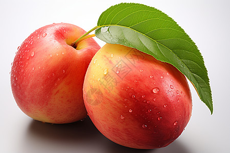 清新水润的红苹果背景图片