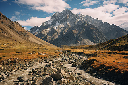 神秘的喜马拉雅山区背景图片