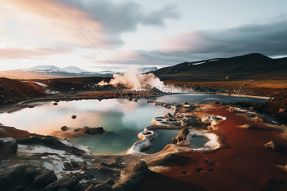 冰岛湖泊奇观图片