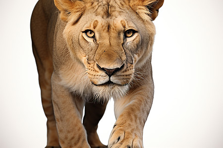行走的野生狮子背景图片