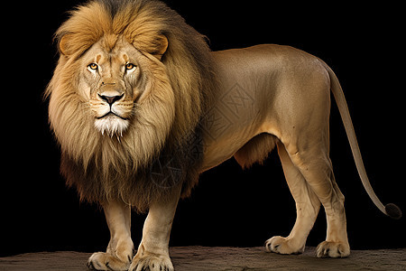 一只狮子背景图片