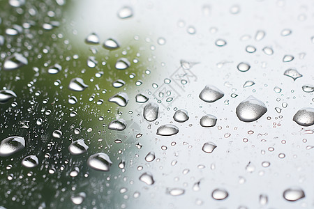 窗户雨玻璃上的雨背景