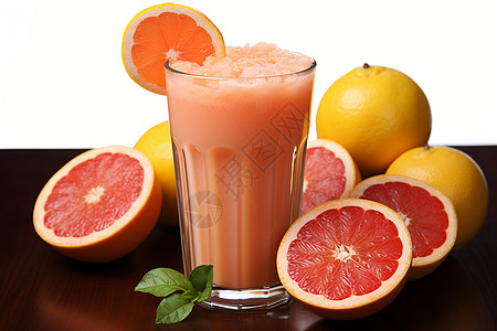 清新橙汁背景图片