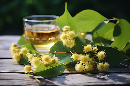 药草茶饮背景图片