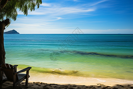 宁静的海滩背景图片