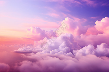蓝紫色的云海背景图片