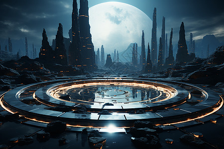 未来科技广场背景图片
