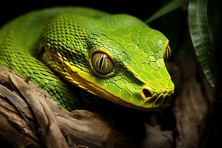翠绿眼睛的蛇图片