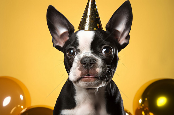 生日派对的小狗图片
