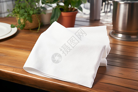 白色方形的餐巾纸图片