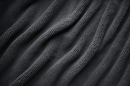 柔软纹理的黑色毛巾图片