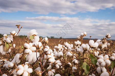 乡村农业棉花种植田野图片