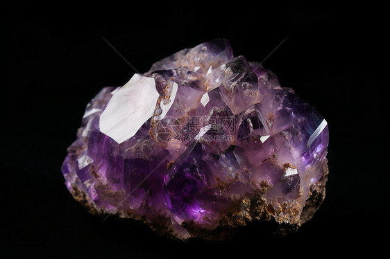 紫色水晶矿石图片