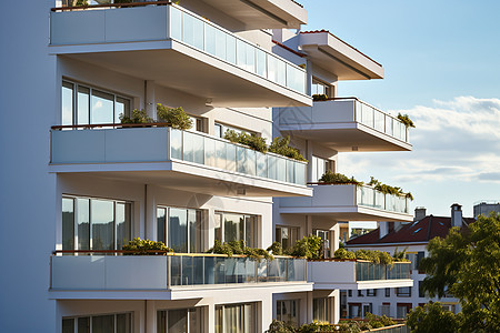 高层住宅的悬垂花园图片
