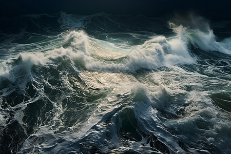 波涛汹涌的海洋景观图片