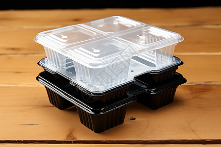 塑料的一次性餐盒高清图片