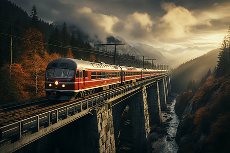 高速运行的火车图片