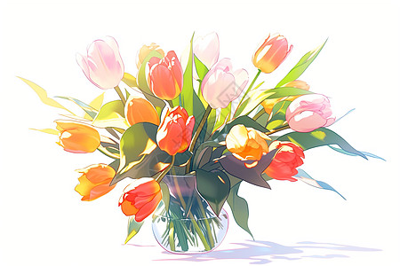 色彩缤纷的花束背景图片