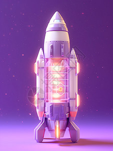 紫色火箭图片