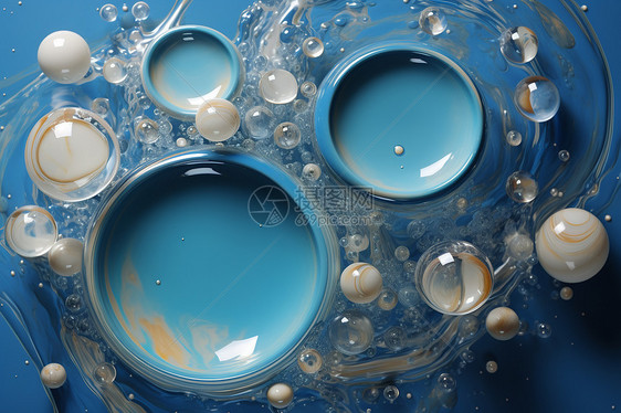 抽象乳制气泡创意背景图片