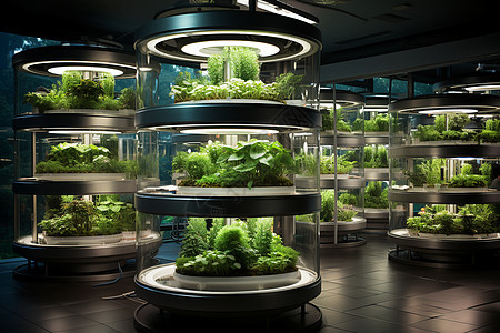 未来农业的智能种植温室图片