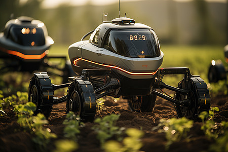 未来耕作的机械设备图片