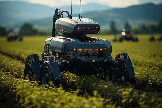 农田里面智能的机械设备图片