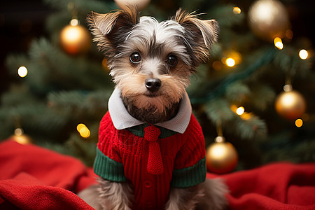 可爱的狗穿着毛衣的小狗图片