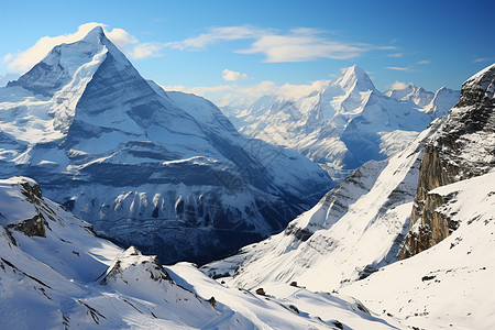 冬季的雪山背景图片