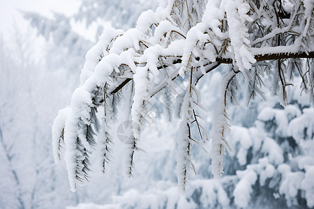 森林冬季冬日的雪景背景