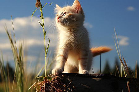 乖巧可爱的宠物猫咪背景图片
