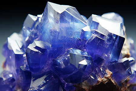 蓝晶簇宝石图片