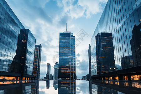 繁华的现代化摩天大楼建筑图片