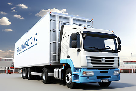 工业运输货物的卡车背景图片