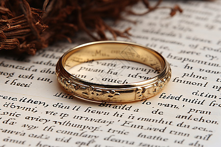 永恒承诺的浪漫戒指图片