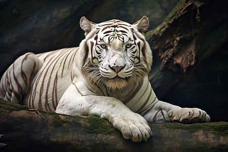 森林里野生的老虎背景图片